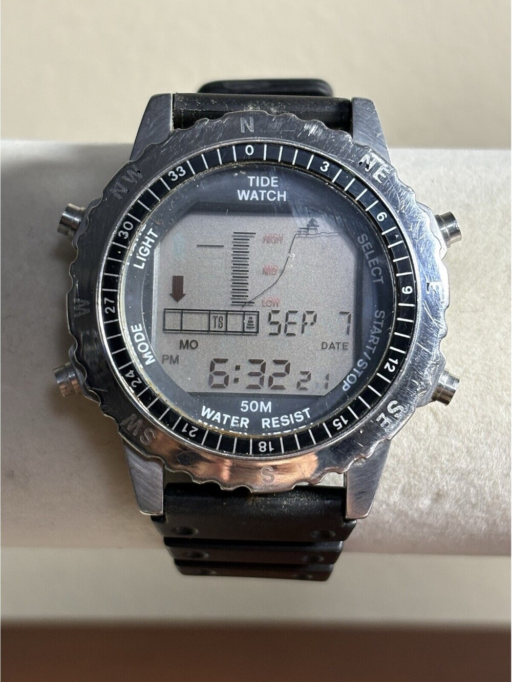 Vintage Rip Curl Oceansearch ATS Tide Surf Watch Digital US Patent 5115417 Rare